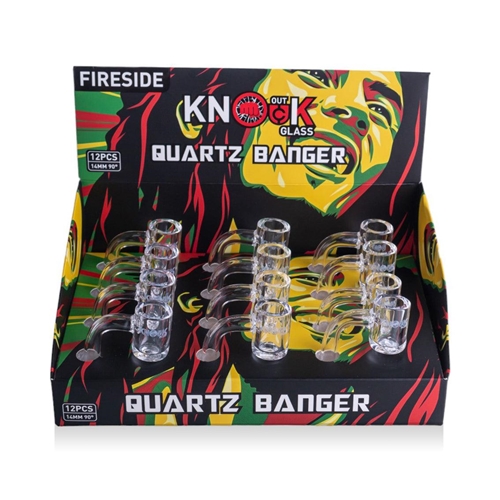 Knock Out Glass FIRESIDE Quartz Bangers - 12pcs/Box (14mm 90degree)