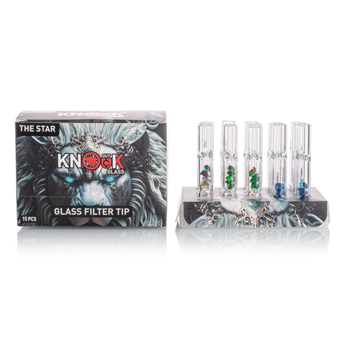 Knockout Glass THE STAR Glass Filter Tip - 15pc/Display
