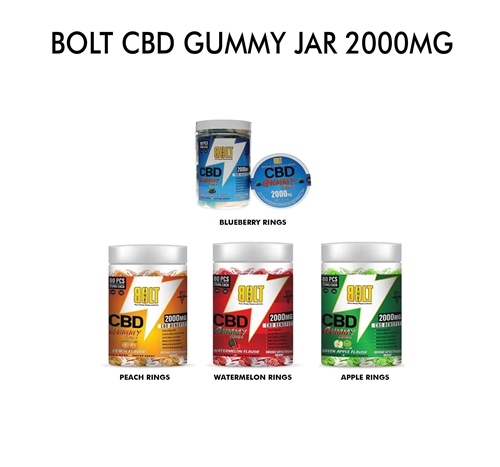 BOlT CBD Gummy Jar 2000mg