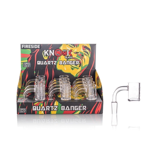 Knock Out Glass Quartz Banger - 14mm 90degree - 12pc/Box