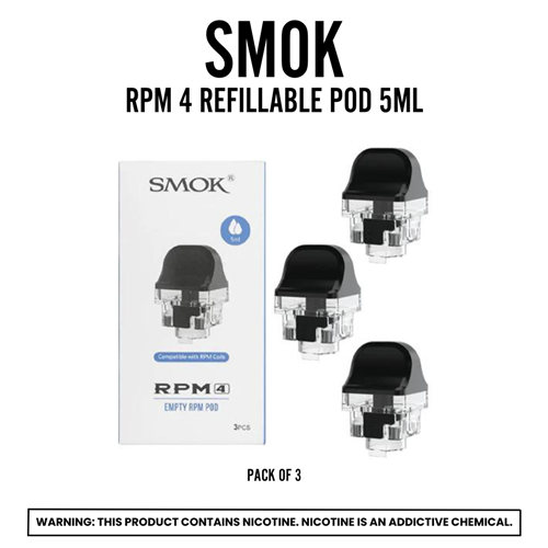 Smok Rpm 4 Refillable Pod 5Ml- Pack Of 3