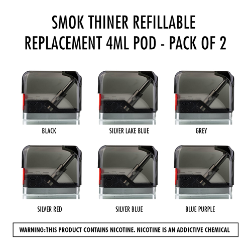 SMOK THINER Refillable Replacement 4ML Pod - Pack of 2