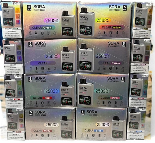 SORA25000 PUFFS 5% DISPOSABLES (5PCS/BOX)