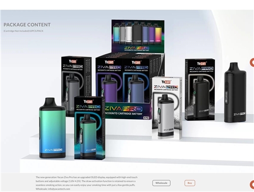 Yocan Ziva Pro 510 Battery Display of 10