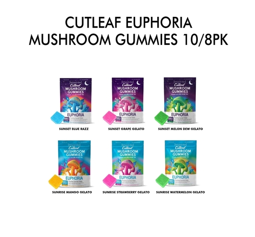 Cutleaf Euphoria Mushroom Gummies 10/8pk