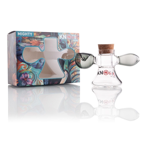 Knock Out Glass Mighty Pipe With Jar 4.9 inches 130gm