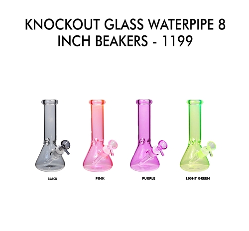 KnockOut Glass Waterpipe 8 Inch Beakers - 1199