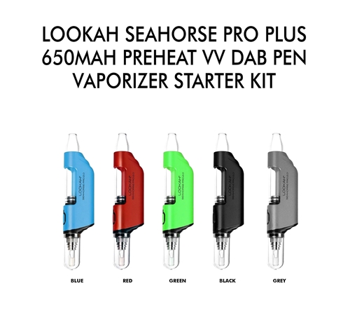 Lookah Seahorse Pro Plus 650mAh Preheat VV Dab Pen Vaporizer Starter Kit