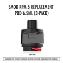 SMOK RPM 5 Replacement Pod 6.5mL (3-Pack)
