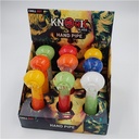 Knock Out Glass- CHILL OUT 4" HANDPIPE ASSORTED COLORS 9CT/Display - MODEL 1