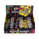 Knock Out Glass FIRESIDE Quartz Bangers - 12pcs/Box (14mm 90degree)