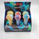 Knock Out Glass- GOOD VIBES STAR DUST 4" HANDPIPE 6CT/Display - MODEL 6