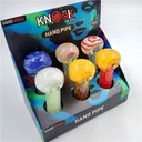 Knock Out Glass- GOOD VIBES STARDUST 4" HANDPIPE 6CT/Display