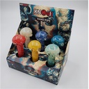 Knock Out Glass- MIDNIGHT 5" HANDPIPE ASSORTED COLORS 6CT/Display - MODEL 2